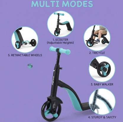 3-in-1 Kids Convertible Scooter